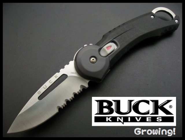 BUCK【バック】ナイフ■ レッドポイント【ブラック】 【420HC】【セーフスピン】【ラバー】Redpoint 【廃番】