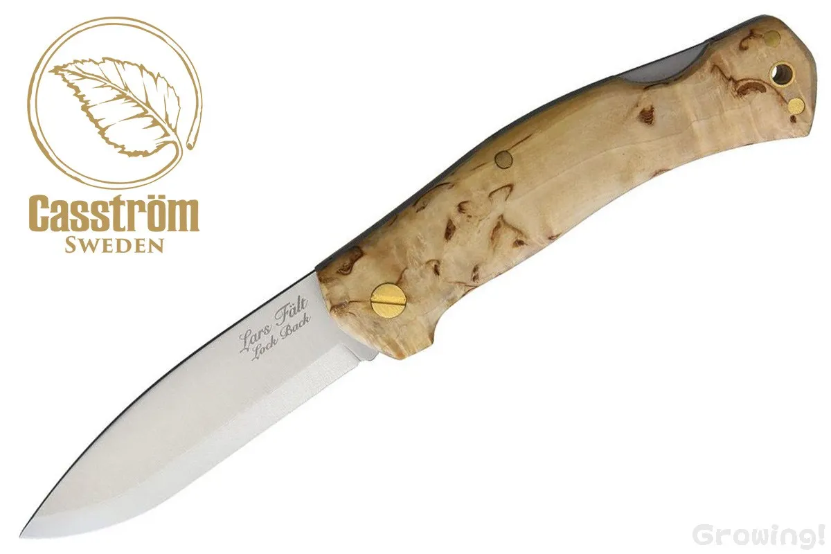 Casstrom【カストロム】■ 「ラース」 フォルダー 【14C28N】【スカンジ】【カーリーバーチ】Lars 折りたたみナイフ 【配送料無料】