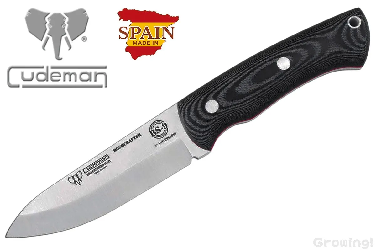 CUDEMAN【クードマン】■ ブッシュクラフター 【N690co】【ブラック マイカルタ】BUSHCRAFTER フィックスド スペイン製 【配送料無料】