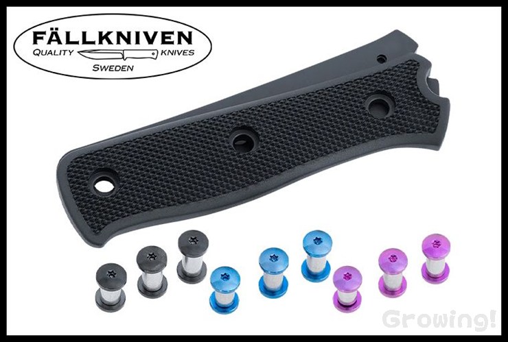 FALLKNIVEN【ファルクニーベン】■ F1Xシリーズ ハンドル＆チタニウム ボルト 【ブラック・ブルー・パープル】チタン