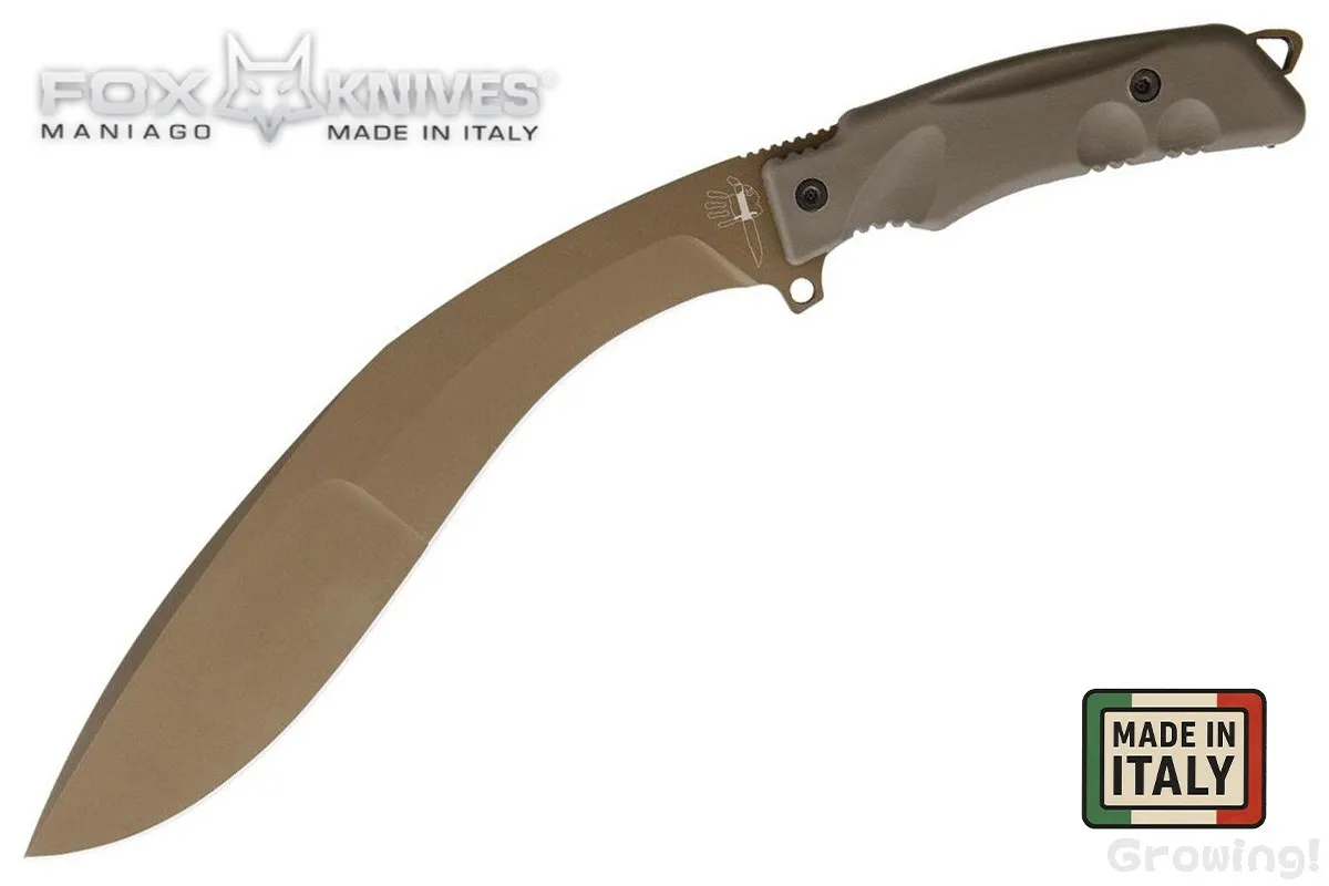 FOX KNIVES【フォックス・ナイブス】■ エクストリーム タクティカル ククリ ブロンズ【N690Co】Exteme Tactical Kukri フルタング フィックスド マチェット イタリア製【配送料無料】