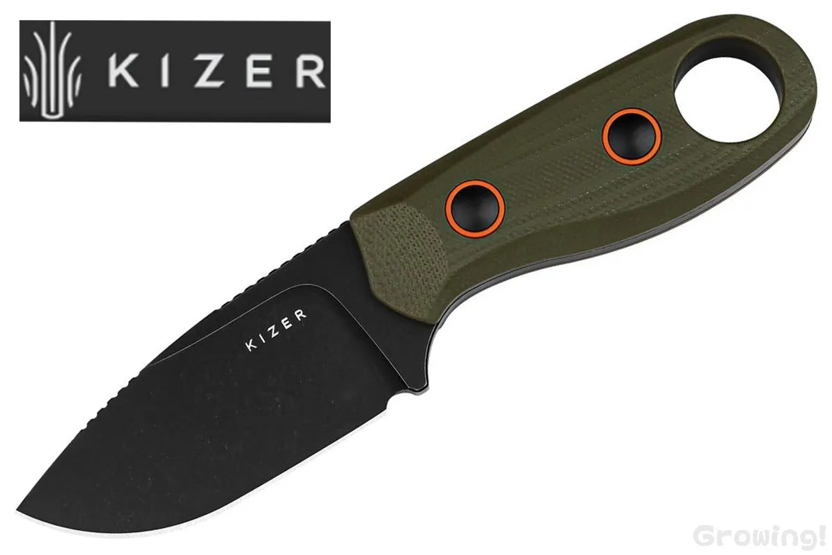 KiZER【カイザー】■ 「ビーバー」 【D2】【グリーンG-10】【カイデックス】Beaver フルタング フィックスド