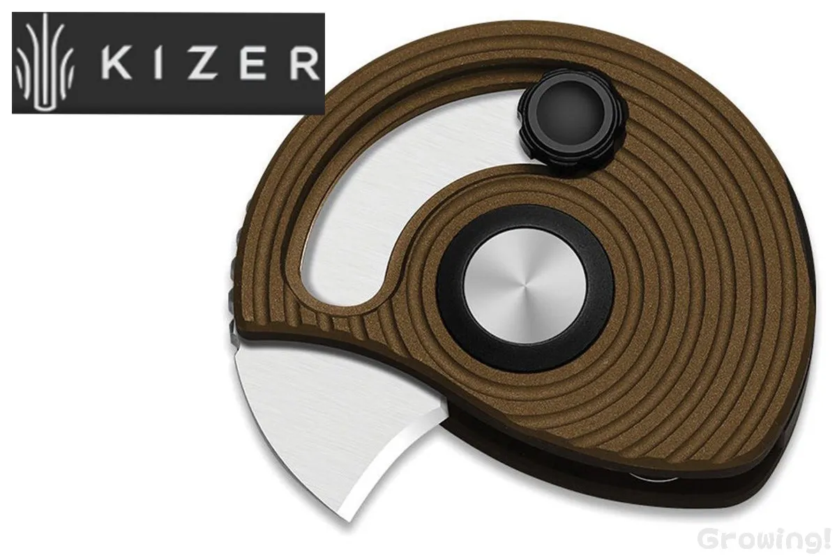 KiZER【カイザー】■ 「スネイル トレイル」 ブラス【AEB-L】【アルミニウム】Snail-Trail 5th ポケット コインナイフ