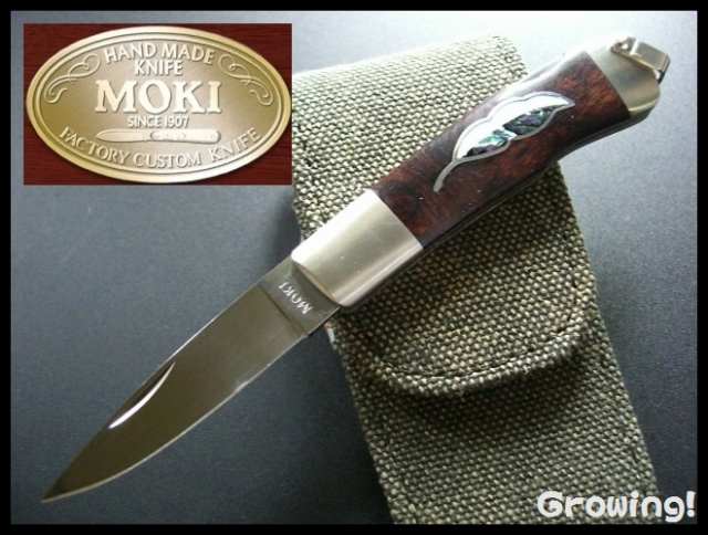 MOKI KNIFE【モキ ナイフ】■ リーフ 【VG-10】【アイアンウッド】【白蝶貝+あわび】MK-810IL 【配送料無料】 【ポイント7％】