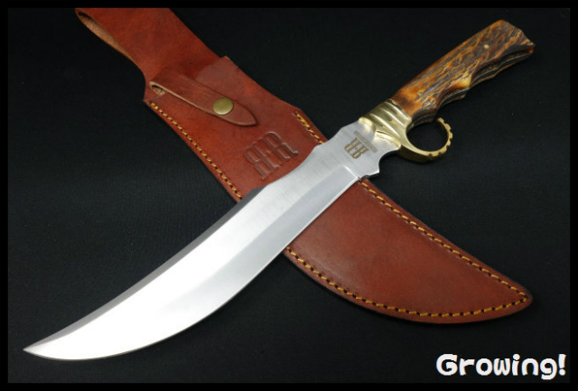 Rough Rider【ラフライダー】■ 大型スタッグボウイナイフ 【スタッグボーン】 全長 約39cm 【廃番】