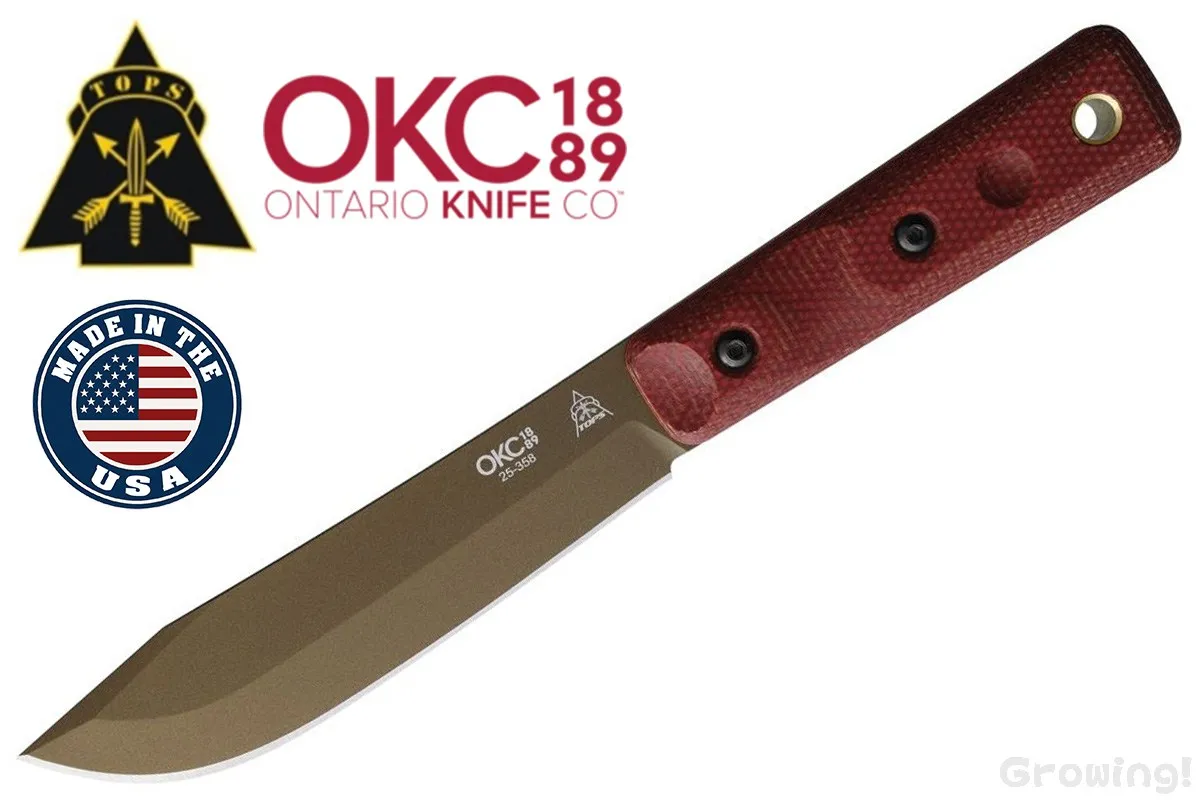 TOPS【トップス】■ オンタリオ「XLハンター」【1095カーボン】【レッド マイカルタ】Ontario XL Hunter フィックスド アメリカ製 【配送料無料】