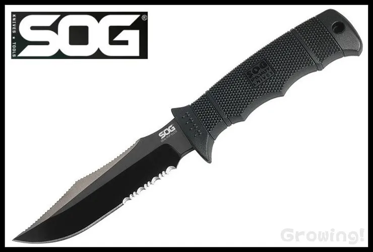 SOG【ソグ】■ SEAL Pup「Elite」コンバットナイフ【AUS-8】【ブラック】【カイデックス】受賞 E37T-K フィックスド
