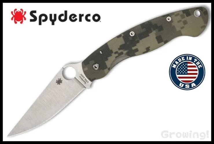 Spyderco【スパイダルコ】■ ミリタリー 【CPM-S30V】【デジカモG-10】MILITARY Digital Camo 折りたたみ アメリカ製 【配送料無料】