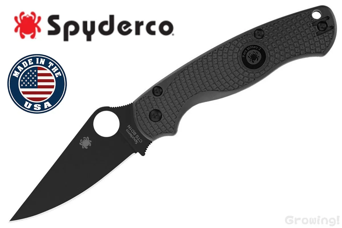 Spyderco【スパイダルコ】■ パラ ミリタリー2 ソルト 【CPM-MagnaCut】【コンプレッションロック】【G-10】Paramilitary 2 C81GBKYLMCP2 折りたたみ アメリカ製 【配送料無料】