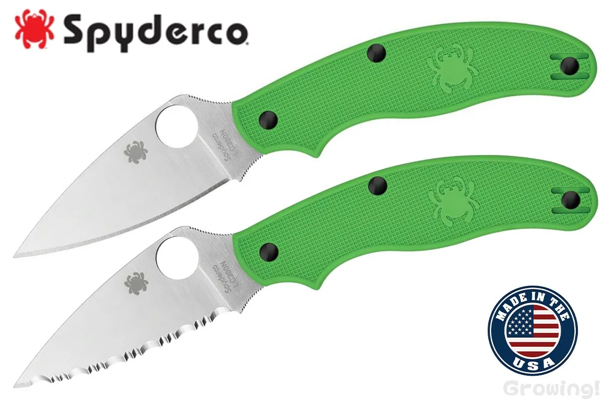 Spyderco【スパイダルコ】■ UKペン ソルト グリーン【LC200N】【直刃・波刃】【スリップジョイント】【FRN】UK Penknife 折りたたみ アメリカ製 【配送料無料】
