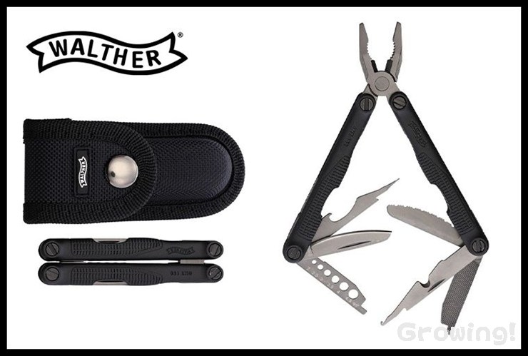 WALTHER【ワルサー】■ 「GMT150」マルチツール 【ステンレス】プライヤー ドライバー 栓抜き キャンプにも！