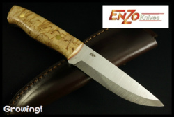 ナイフショップ グローイング Enzo Kinives エンゾー トラッパー O1 カーリーバーチ 北欧ナイフ Trapper