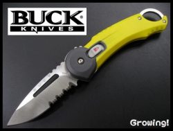 BUCK【バック】ナイフ■ レッドポイント【イエロー】 【420HC】【セーフスピン】【ラバー】Redpoint 【廃番】