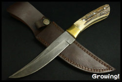 ナイフショップ グローイング Damascus Blade ダマスカスブレード スキナー スタッグ ダマスカス鋼 スタッグ ハンティングナイフ ナイフショップ グローイング Damascus Blade ダマスカスブレード スキナー スタッグ ダマスカス鋼 スタッグ ハンティングナイフ