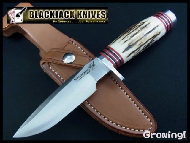 BlackJack Knives: Classic Model 125 - Black Canvas Micarta