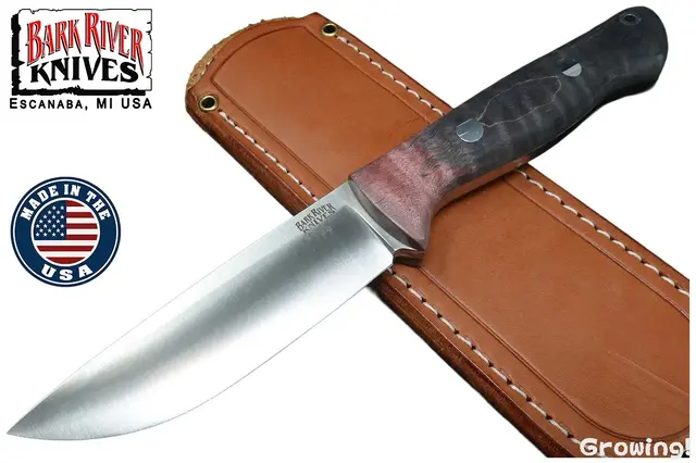 BARK RIVER KNIVES【バークリバー・ナイブス】■ 「ブラボー1」 ランプレス【A-2】【レッド＆グレー メープル】BRAVO1 フルタング フィックスド アメリカ製 【配送料無料】 【廃番】