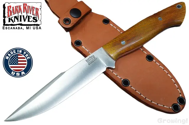 BARK RIVER KNIVES【バークリバー・ナイブス】■ 「ヒューロン リバー」【MagnaCut】【オサジオレンジ】 【ピンクライナー】Huron river フルタング フィックスド アメリカ製 【配送料無料】 【廃番】