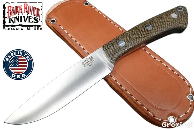 BARK RIVER KNIVES【バークリバー・ナイブス】■ 「フォックス リバー」【A-2】【グリーン マイカルタ】Fox River フルタング フィックスド アメリカ製 【配送料無料】 【廃番】
