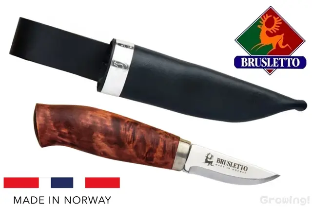 BRUSLETTO【ブルスレット】■ リュパ【12C27】【カーリーバーチ】Rypa ノルウェー製 伝統ナイフ フィックスド