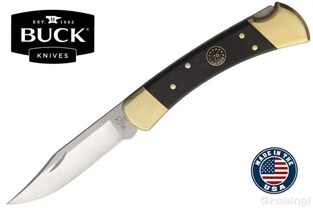 BUCK【バック】ナイフ■ #110 フォールディングハンター アメリカ建国250周年 記念モデル【420HC】【エボニー】【レザー】110BRSUSA1 折りたたみ アメリカ製 【配送料無料】