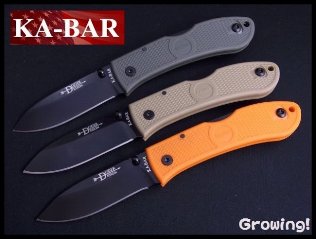 Folding　ナイフショップ　グローイング！KA-BAR【ケー・バー】　ドージア・フォールディング・ナイフ【ブラック】【グリーン】Dozier　ポケットナイフ