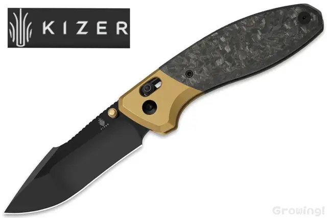 KiZER【カイザー】■ 「スタッフィ」 【S45VN】【クラッチロック】【ゴールド チタニウム カーボンファイバー】Staffi 3695A1 折りたたみ 【配送料無料】