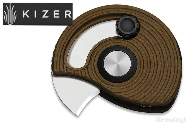 KiZER【カイザー】■ 「スネイル トレイル」 ブラス【AEB-L】【アルミニウム】Snail-Trail 5th ポケット コインナイフ