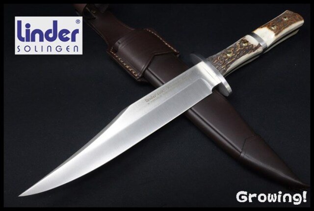 アウトドアナイフ リンダ― オリジナルボウイ LINDER-MESSER SOLINGEN ROSTFREI NO STAIN INOX 刃体長約110㎜ ゾーリンゲン　【4690】 ナイフショップ グローイング！□Linder【リンダー