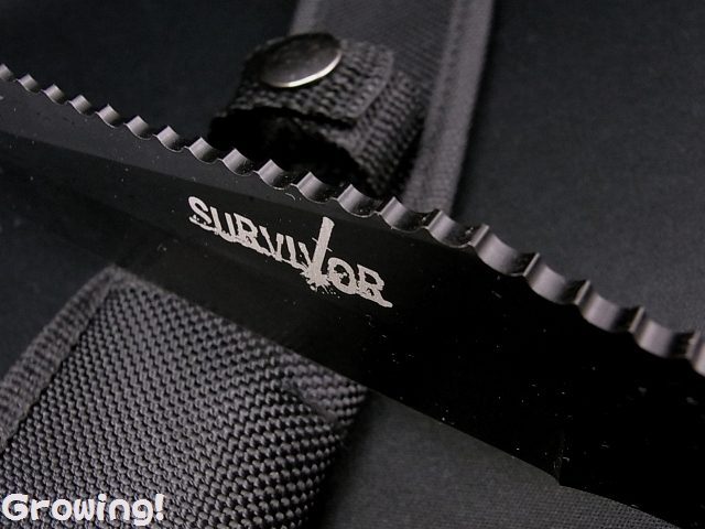 ナイフショップ グローイング！□サバイバルナイフ 「SURVIVOR」全長