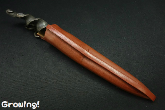 佐治武士 剣鉈 和式ナイフ シースナイフ 木製鞘付 □ 多層多層鋼