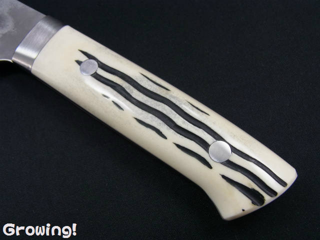 佐治 SAJI ダマスカス 包丁 全長25cm 刃渡り14cm 収納ケース ナイフ キャンプ アウトドア ナイフショップ グローイング！□佐治武士【さじ たけし】□ 料理包丁