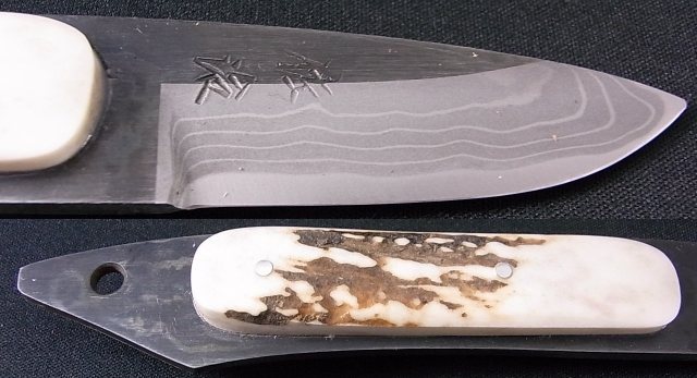 1点物　ナイフ　刀　順水　ダマスカスブレード　本革ケース付　新品　鹿の角　小剣 000000003308-01-m.jpg?t=