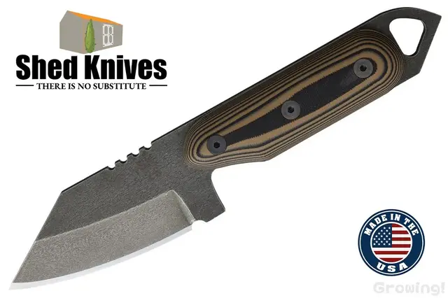 Shed Knives【シェッド ナイブズ】■「2026 US」タント【154CM】【コヨーテ タンG-10】フルタング フィックスド アメリカ製 【配送料無料】