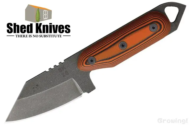 Shed Knives【シェッド ナイブズ】■「2026 US」タント【154CM】【オレンジ&ブラック G-10】フルタング フィックスド アメリカ製 【配送料無料】