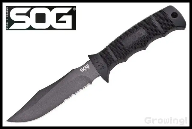 SOG【ソグ】■ SEAL Pup コンバットナイフ【AUS-8】【ザイテル】【ナイロンシース】シールパップ M37N フィックスド