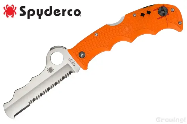 Spyderco【スパイダルコ】■ アシスト I オレンジ 【VG-10】【FRN】 【ホイッスル】【ガラスクラッシャー】Assist レスキュー 緊急 折りたたみ