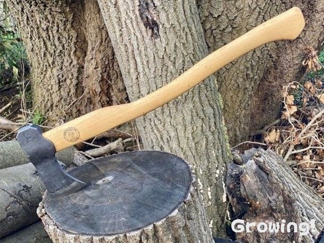 ナイフショップ グローイング Tbs Knives Tbsナイブス シャーウッド スモールフォレスト アックス 斧 カーボン鋼 ヒッコリー ガード付き