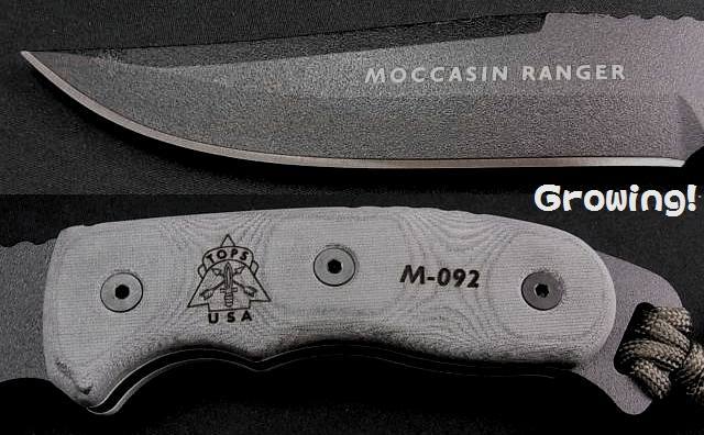 入手困難TOPS 黒 Mocaasin Ranger フルタング サバイバルナイフ