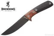 BROWNING【ブローニング】■ ハンターナイフ【ステンレス】【ブラウン＆ブラック ウッド】【ナイロンシース】3220372 フルタング フィックスド