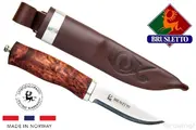 BRUSLETTO【ブルスレット】■ ノルゲスニベン【12C27】【カーリーバーチ】Norgeskniven ノルウェー製 伝統ナイフ フィックスド