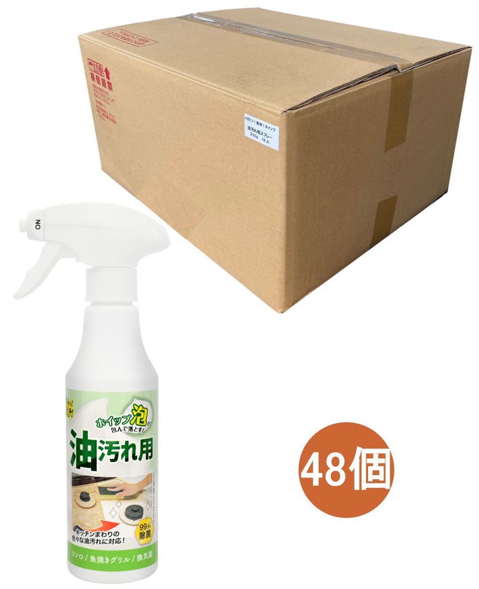ボンド商事 メガトン激浄 油汚れ用ホイップスプレー 250g ケース48個入り