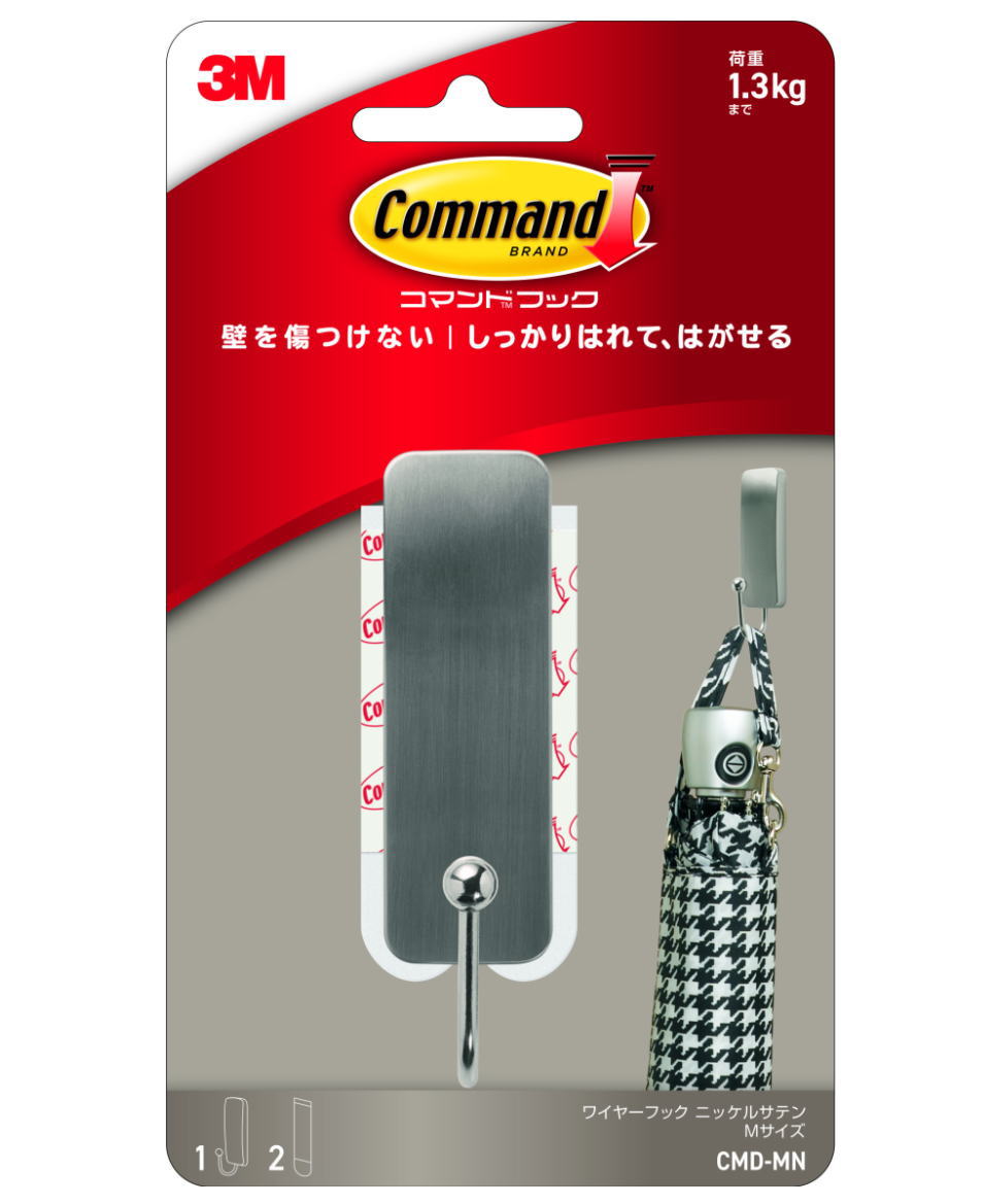 3M コマンドフック ニッケルサテン Mサイズ CMD-MN