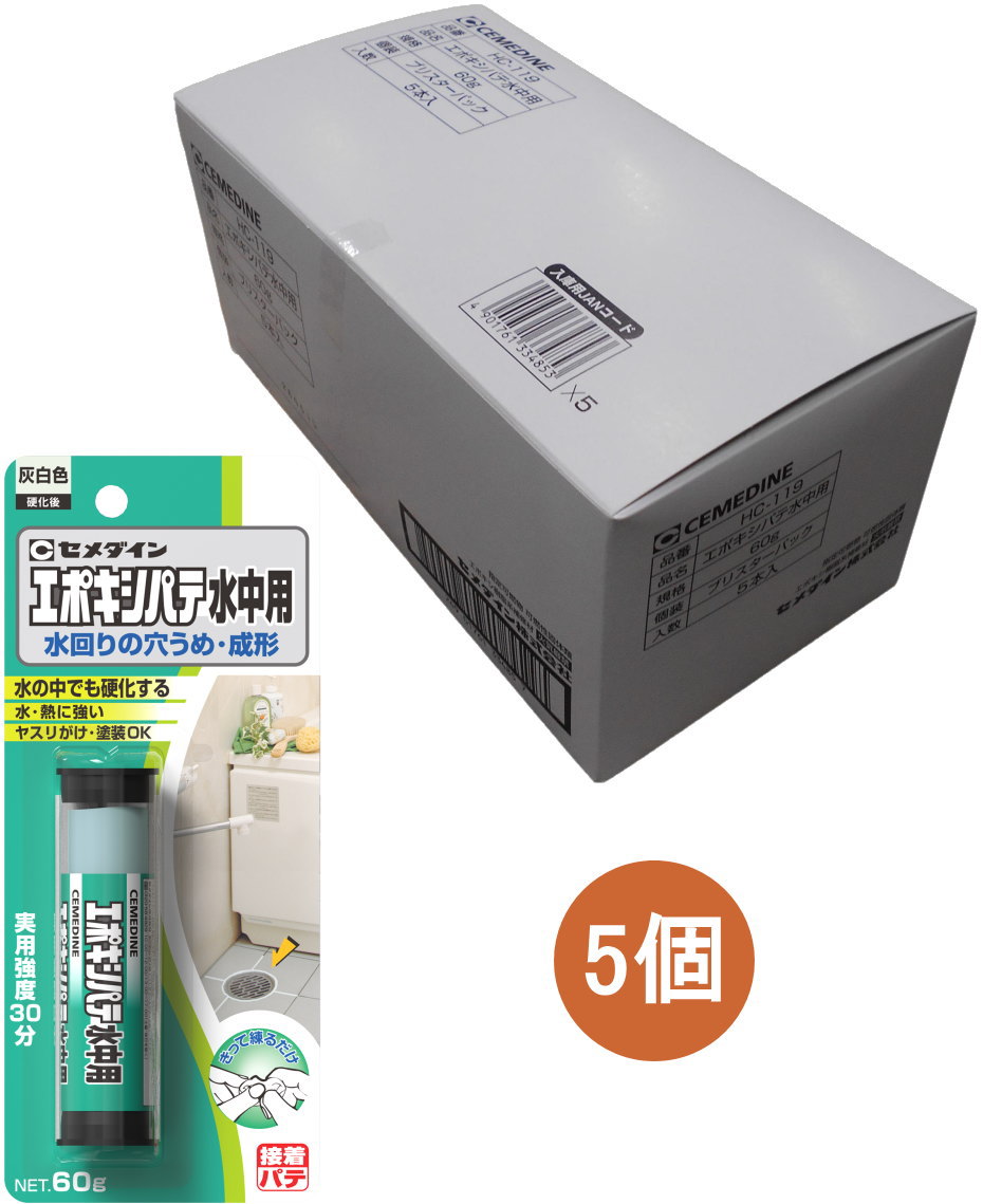 セメダインエポキシパテ水中用60gHC-119小箱5個入り