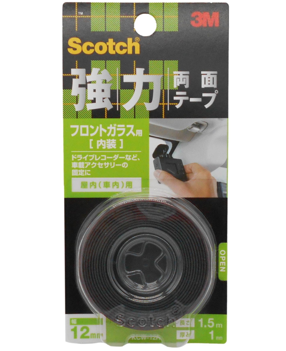 3m スコッチ 強力両面テープ フロントガラス用 Kcw 12r