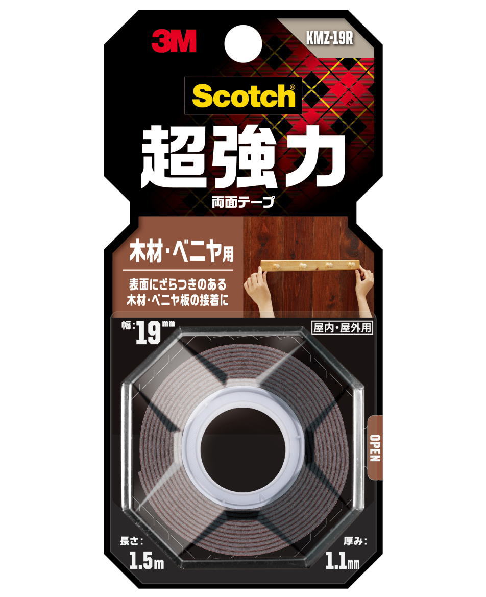 3Mスコッチ超強力両面テープ木材・ベニヤ用KMZ-19R