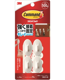 ３Ｍコマンドフック小物用オーバルミニアイボリー（ＣＭ31-ＫＩ）