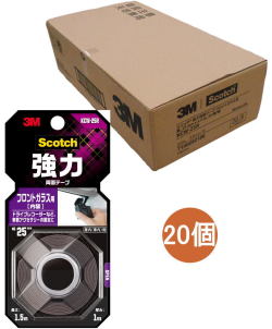 3Mスコッチ強力両面テープフロントガラス用KCW-25R小箱20巻入り