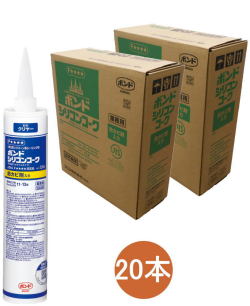 コニシ ボンド シリコンコーク 防カビ入り クリヤー 330ml #59084 ケース20本入り