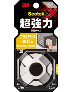 3Mスコッチ超強力両面テーププラスチック・塩ビ用KPL-19R