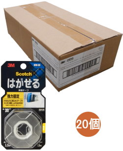 3M スコッチ はがせる両面テープ  強力固定30mm×1.5m KRK-30 ケース20個入り